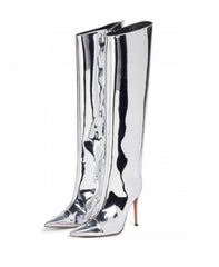 Metallic Glossy Boots